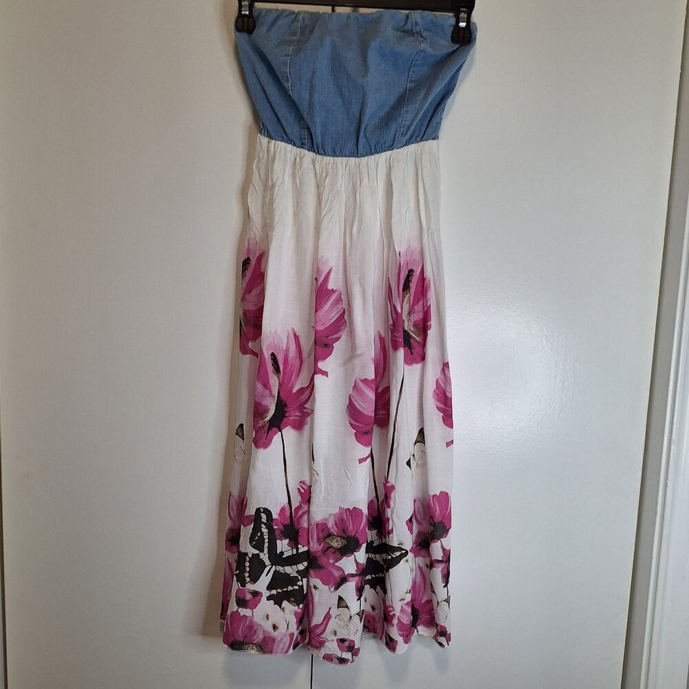 Floral and Denim Sundress Size XS